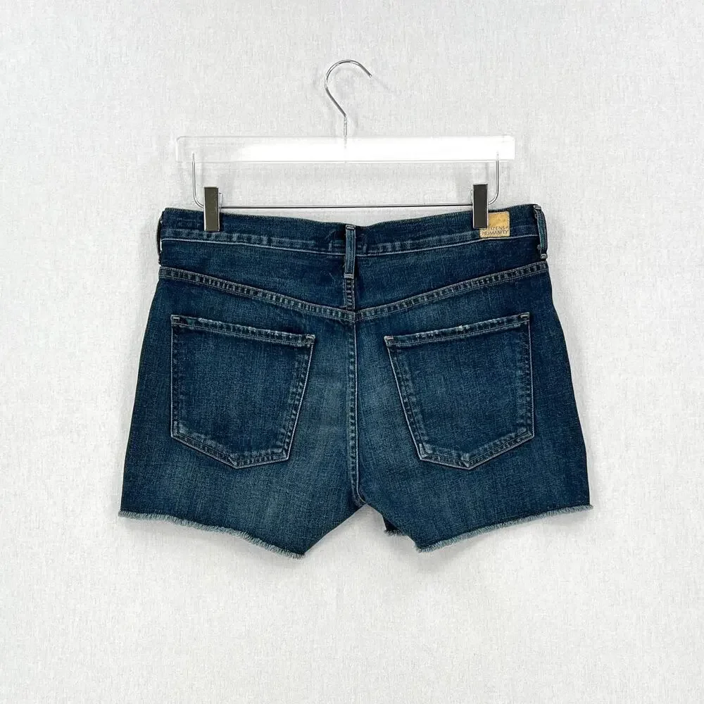 CITIZENS OF HUMANITY Corey Short Womens 28 Slouchy Fit Denim Cut Off Dark Wash